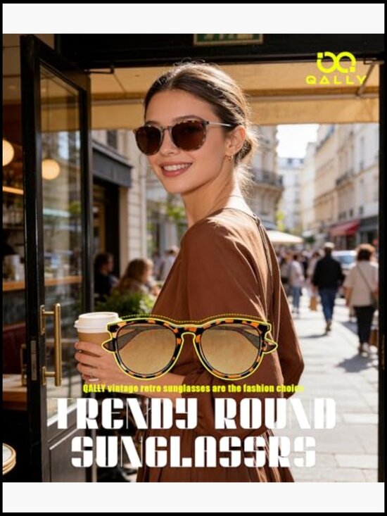 Retro Round Polarized Sunglasses 3 Pack UV400 Protection main image 7